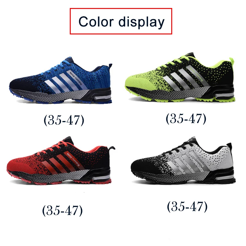 

2021 Fashion Men's Shoes Portable Breathable Running Shoes 46 Large Size Sneakers Comfortable Walking Jogging Casual chaussures