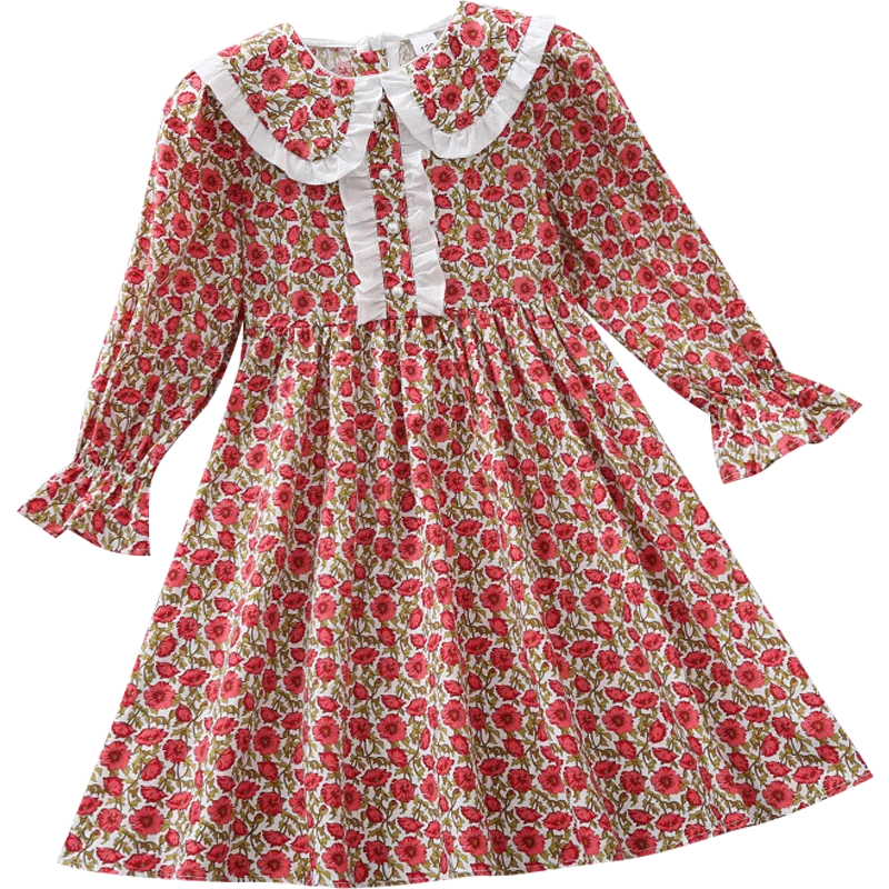 

8301 floral cotton skirt