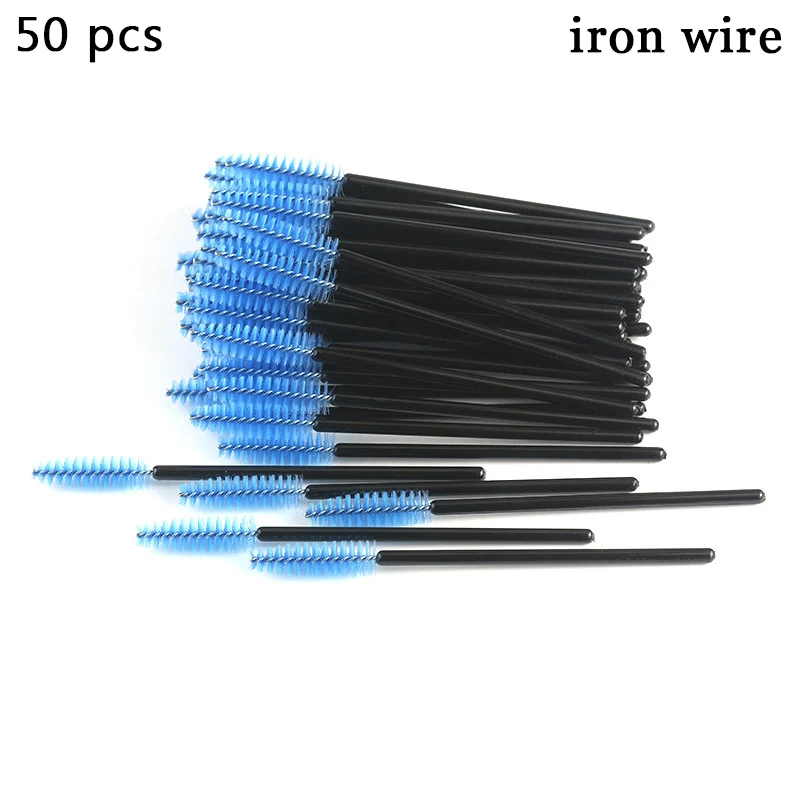 02 50pcs Disposable Eyelash Brush Makeup Brushes Mascara Wands Applicator Spoolers Eyebrow Brush For Eyelash Extension Makeup Tools - Handle Color: 02