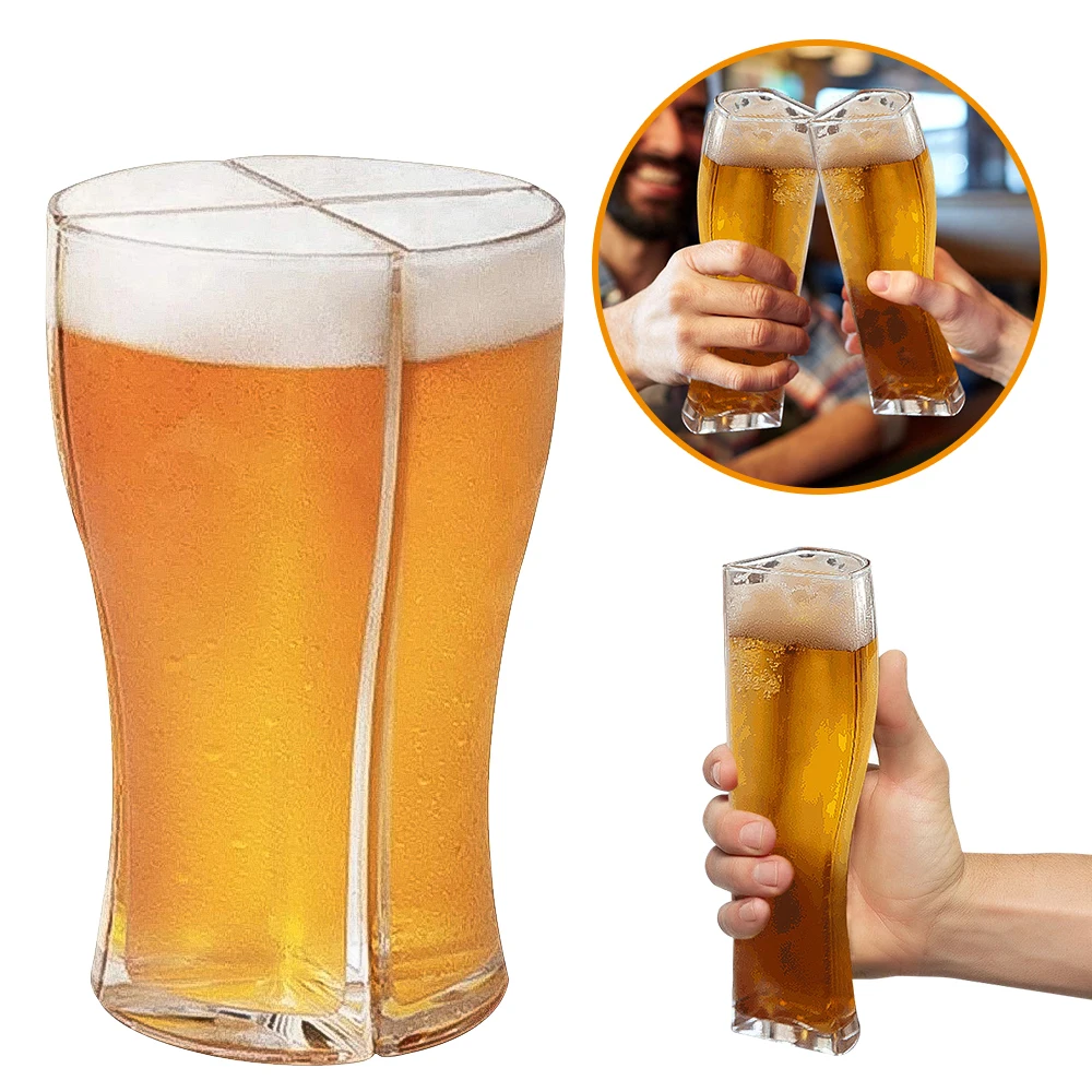 

Стакан для пива es Super Schooner креативный Забавный 4 в 1 пластиковый стеклянный набор кружек для пива чашка для дома бара фестиваля праздвечерние...