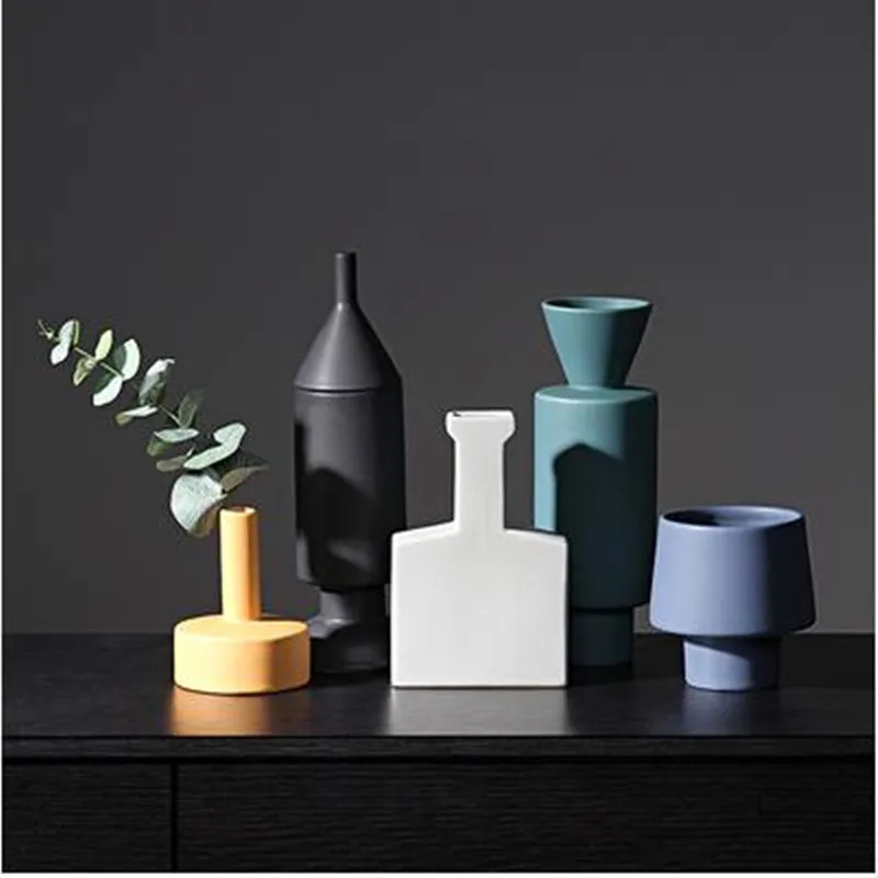 

Colorful European-style ceramic vase flower arrangement, home office restaurant bar desktop decoration gift