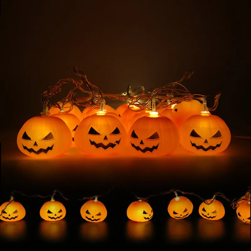 

10/20 LED Halloween Pumpkin String Lights USB Power For Bedroom Living Room Garden Halloween Decoration Holiday Lighting