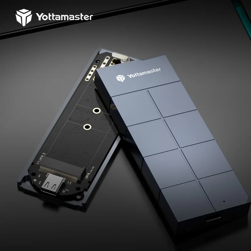 Yottamaster HC2 SSD Enclosure M.2 NVMe 20Gbps USB3.2 Gen 2X2 Up To 2057.9MB/s M-key B&M key 2 TB Max Type C M.2 ssd Enclosure