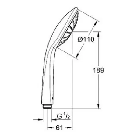 Ручной душ Grohe Mono 1 режим 27265000|Душевые насадки| |