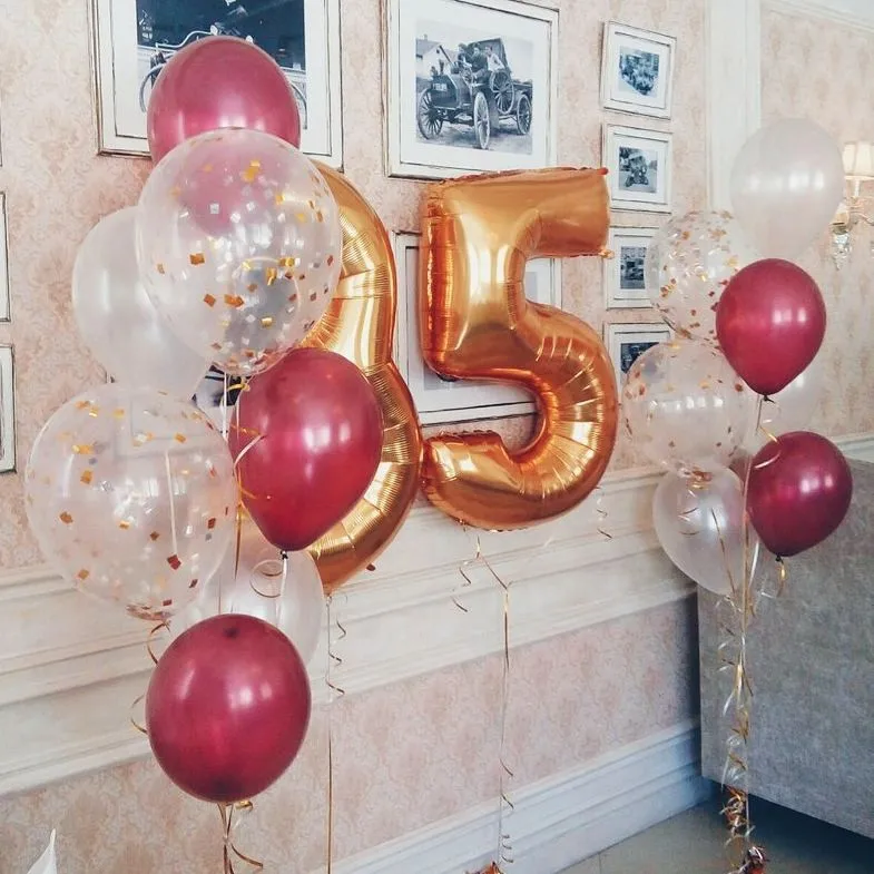 50 шт. 10-дюймовый винно-красный шар жемчужный/матовый латексный арка для