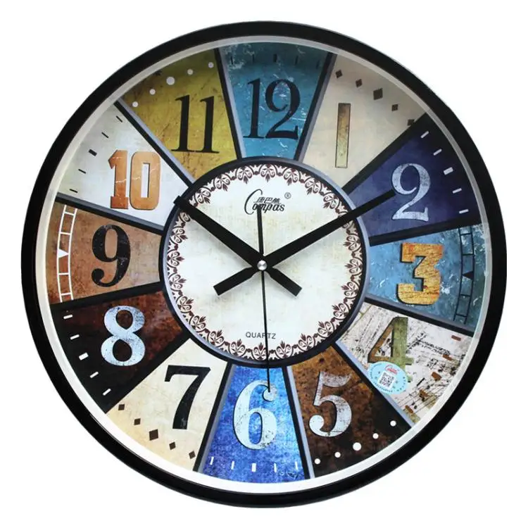 

Creative Vintage Large Wall Clock Kitchen Nordic Design Bedroom Simple Wall Clock Silent Modern Design Klok Decoration AE50WC
