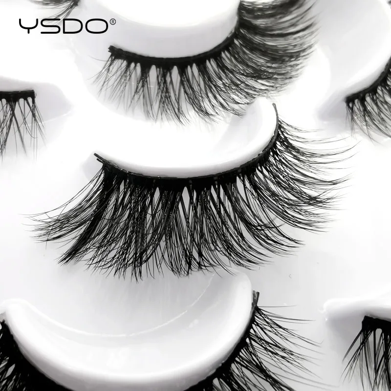 YSDO, 5/710 пар, норковые ресницы, макияж, искусственные 3d норковые ресницы, ручная работа, объемные ресницы, искусственные ресницы, maquillaje, натуральные накладные ресницы