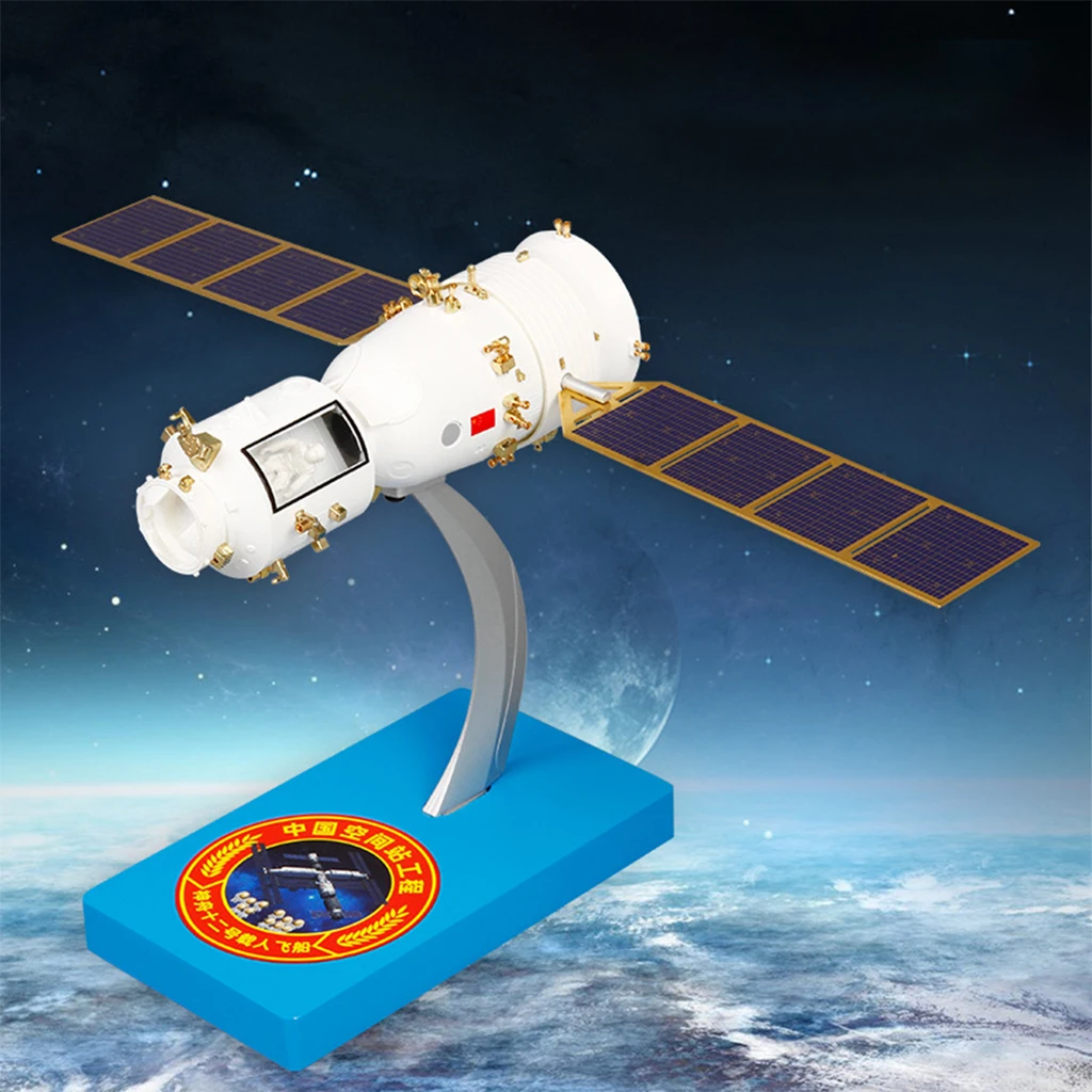 

Realistic Diecast 1/50 Metal Space Shuttle Shengzhou 12 Spacecraft Space Station Airship W/ Stand Home Office Tabletop Decor
