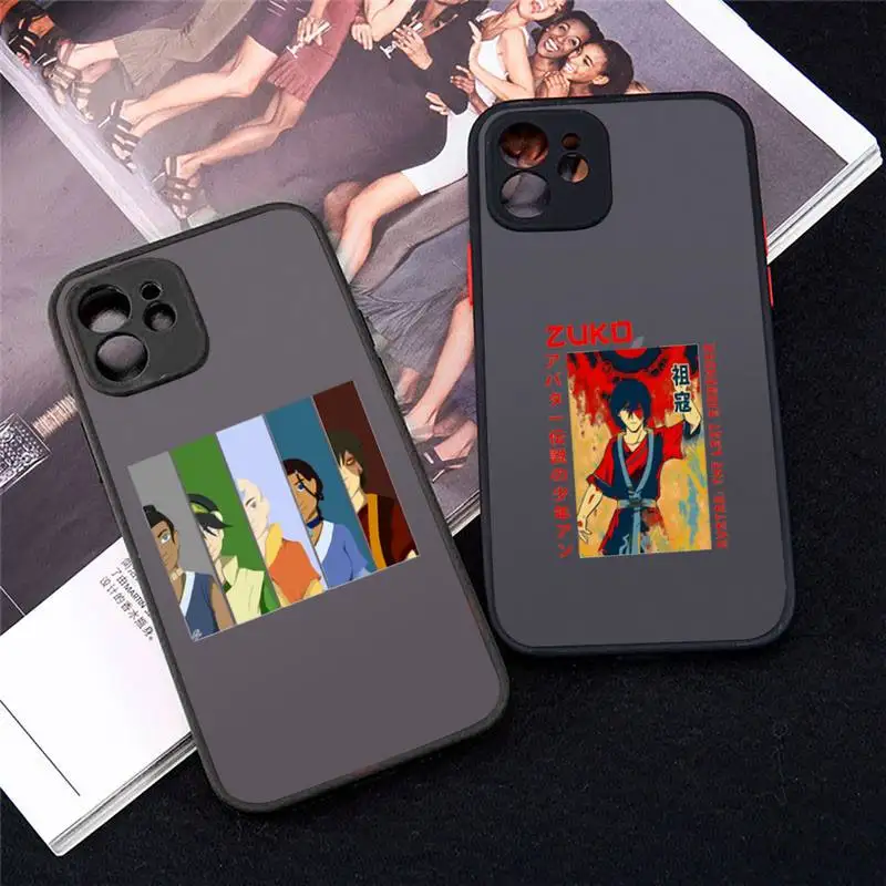 

Avatar the Last Airbender Phone Case For iPhone 12 11 Mini Pro XR XS Max 7 8 Plus X Matte transparent cover