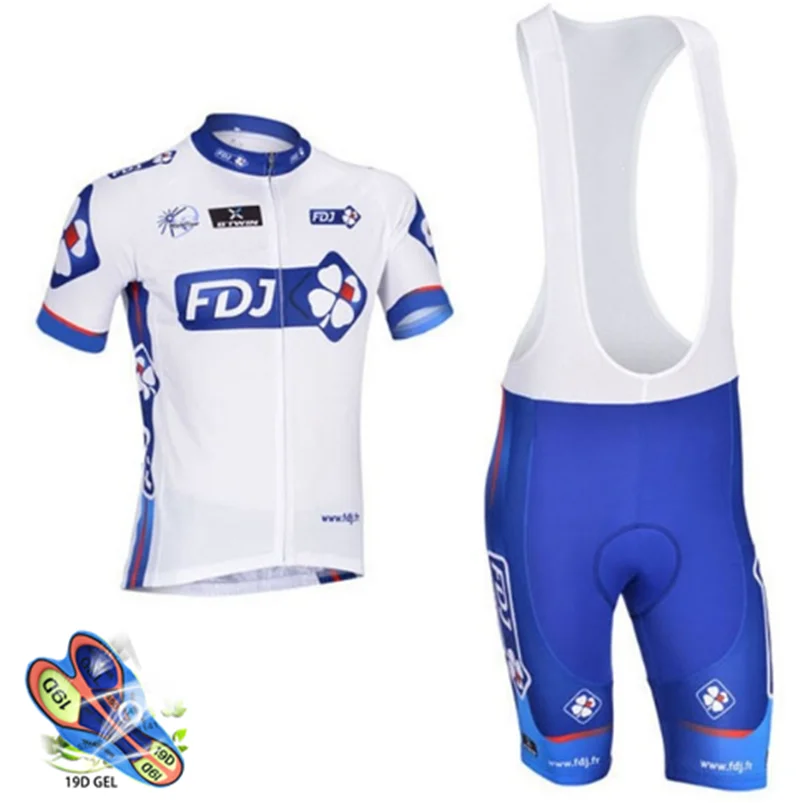 2 Набор для велоспорта Pro Team FDJ одежда для велоспорта велотренажеры комплект велосипедных трикотажных трусов Ropa Ciclismo Hombre комплект для велоспорта - Цвет: 2