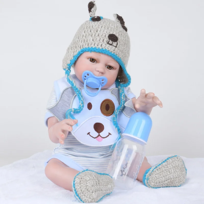Reborn реалистичный полный корпус 50 см Очаровательная Кукла Reborn Baby, силиконовая кукла для младенцев, ручная работа, куклы для малышей с руками, рождественские подарки для детей