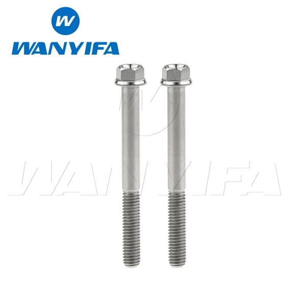M6x65 Titanium Титановый "Wanyifa" информацию о работоспособности системы/индикаторе температуры винт для велосипеда M6x10 15 20 25 30 35, 40 45 50 55 60 65 мм велосипедный винты с шестигранной головкой фланец крепления - Цвет: M6x65 Titanium