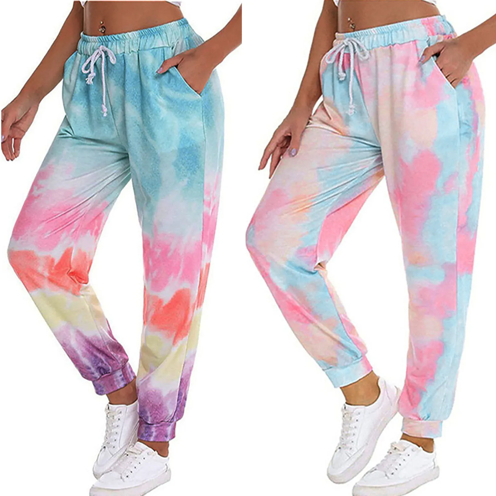 

Pants For Women Trousers 2021 Streetwear Women's Pants summer Ladies Causal Plus Size Elastic Waist Loose Pockets Pant pantalon