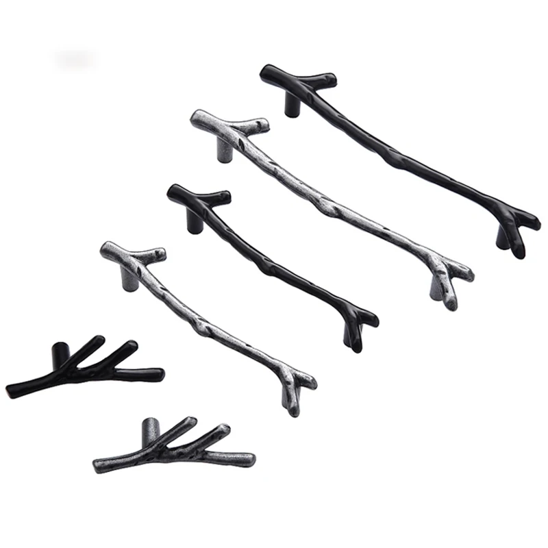 Creative Branch Handle Dinner Plate Tree Simple Drawer Cabinet Door Antique Copper Solid Thick | Обустройство дома