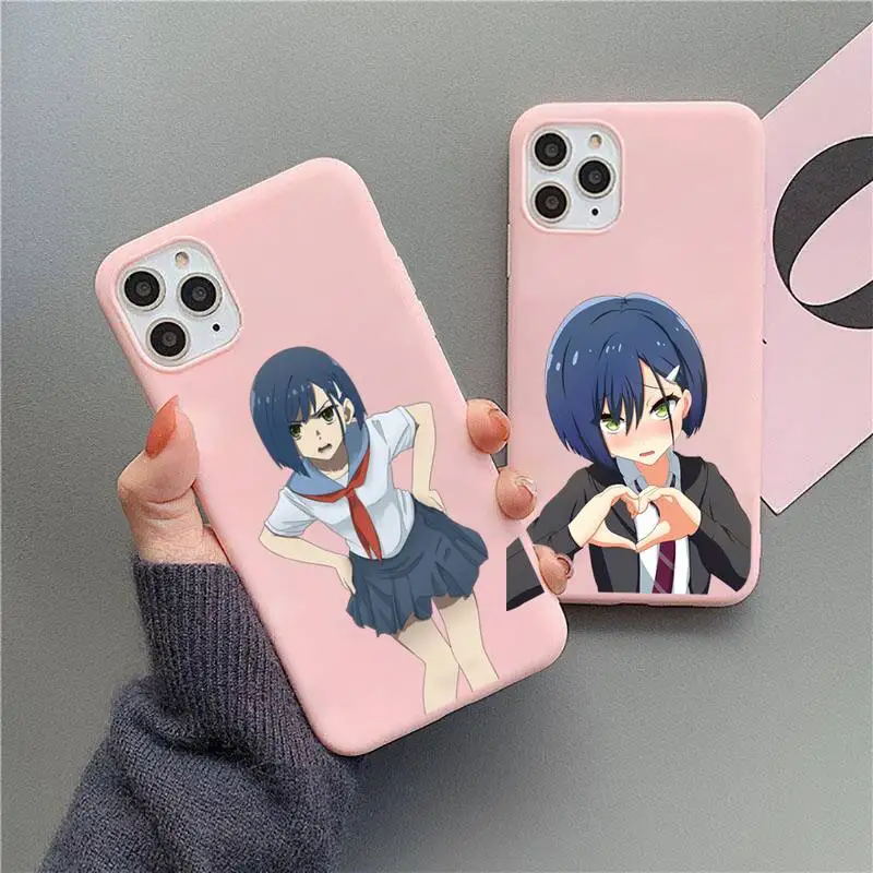 

ichigo darling in the franxx anime Phone Case Candy Color for iPhone 6 7 8 11 12 s mini pro X XS XR MAX Plus
