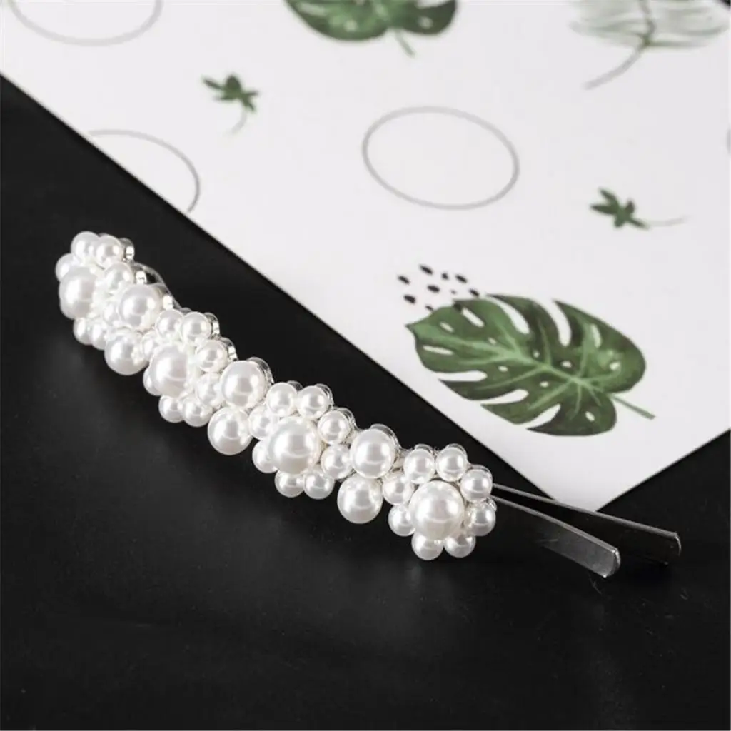 

2x Fashion Women Pearls Hair Pin Korean Style Hair Clip Barrette Clamp Headdress