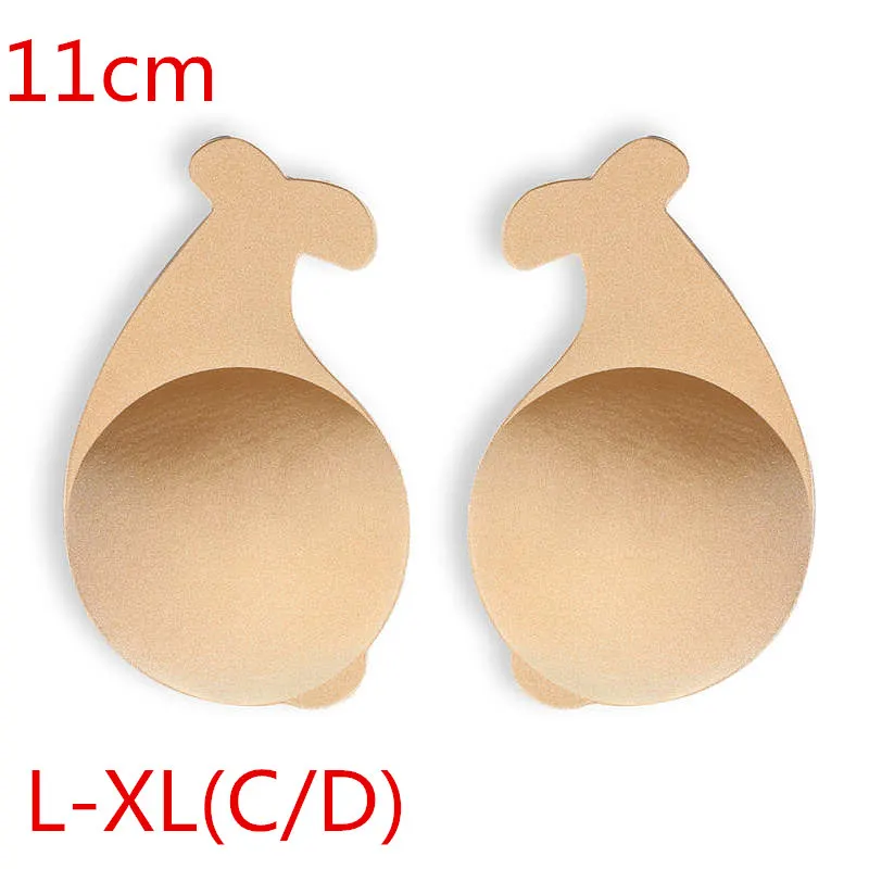 beige L-XL S-xxxl накладки на грудь чаша для питья для кроликов полное покрытие пуш-ап невидимый бюстгальтер многоразовый клей бюстгальтер плюс подъем интимный для вечерние платья - Цвет: beige L-XL