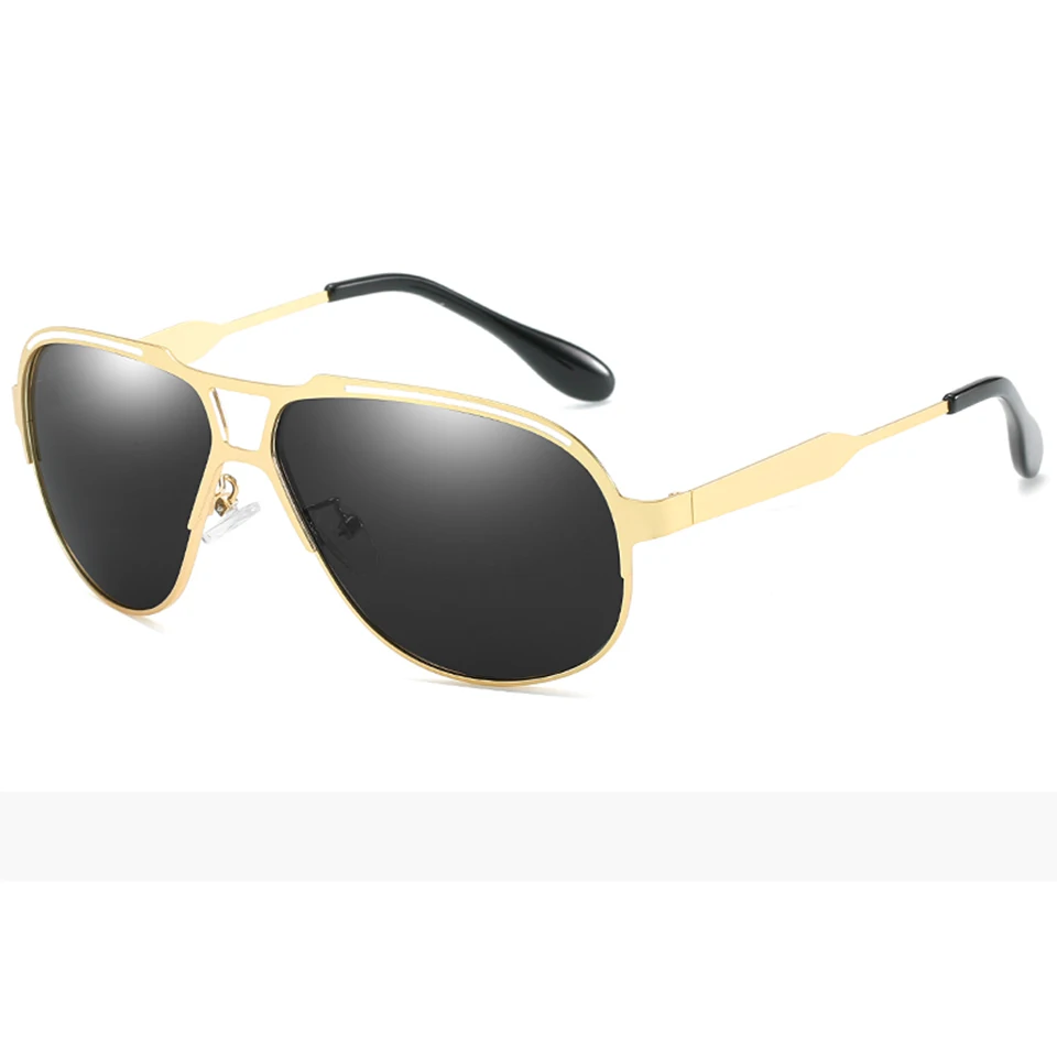 gold grey ELITERA фирменный дизайн мужские поляризованные солнцезащитные очки металлические мужские солнцезащитные очки для вождения квадратные Оттенки UV400 Мужские очки - Цвет линз: gold grey