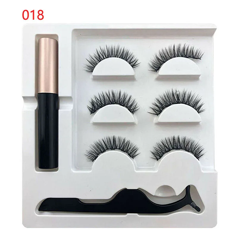 

Magnetic Liquid Eyeliner with False Eyelashes Reusable Lashes for Women Lady MH88