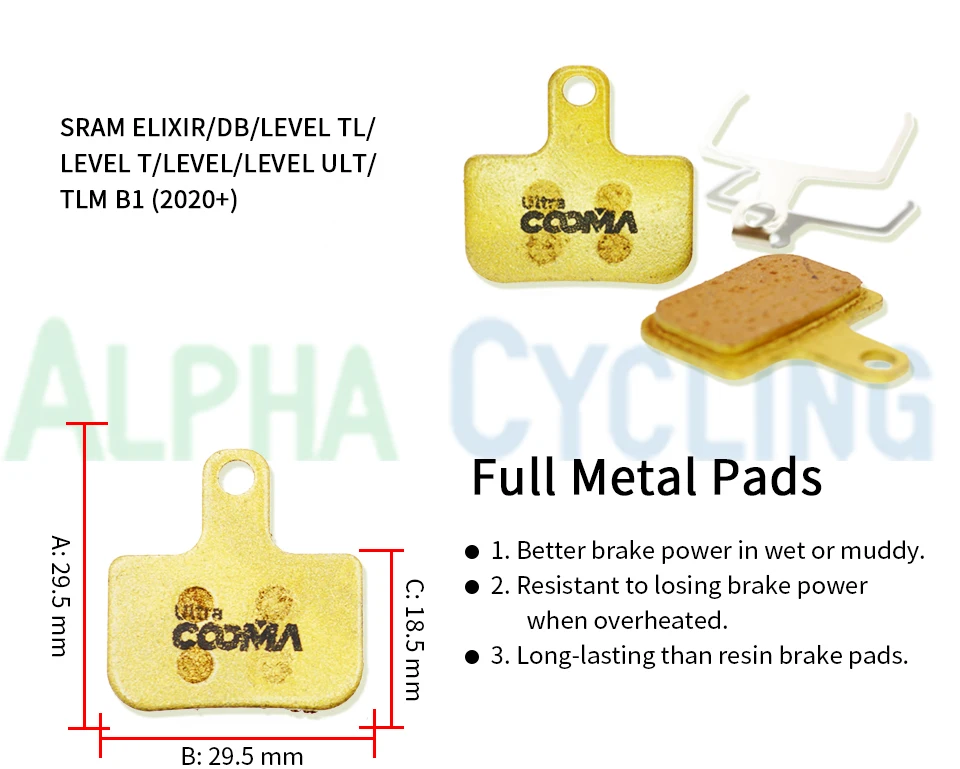 4 пары полностью металлические велосипедные дисковые Тормозные колодки для AVID DB