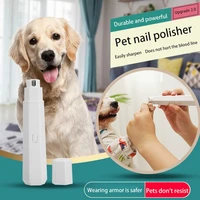 white electric pet dogs cats nail clippers usb charging abs material painless dropshipping pet nail grooming trimmer tools