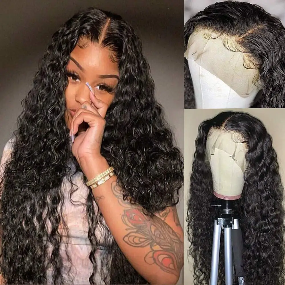 

New 150% Density Lace Front Curly Wigs for Women Glueless Synthetic heat Resistant Fiber Hair Lace Wig Swice Lace