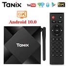 ТВ-приставка Tanix TX6S на Android 10, 4 ГБ, 64 ГБ, четырехъядерный Allwinner H616, 6K, H.265, двойной Wi-Fi, Google проигрыватель, ТВ-приставка TX6 на базе Android 10,0