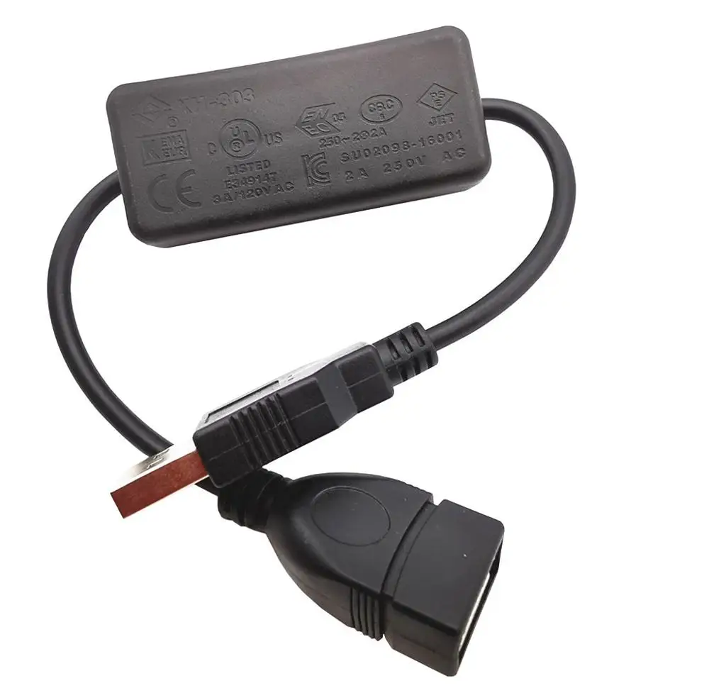 3а 22AWG медный USB Удлинительный шнур питания с переключателем USB AMAF удлинитель с переключателем контроллер линии