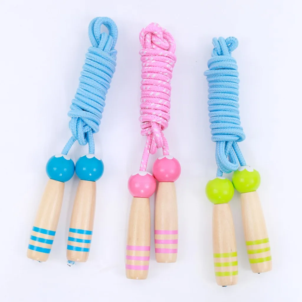 

HHIINST 1PC skipping Sports Creative Wood Jump Rope Wooden Handle Sports Rope Fitness Jump Rope Fitness Equipment Training new