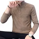 2020 мужские свитера осень-зима теплая кашемировая шерсть молния пуловер свитера человек; Повседневная вязаная одежда размера плюс M-XXXL