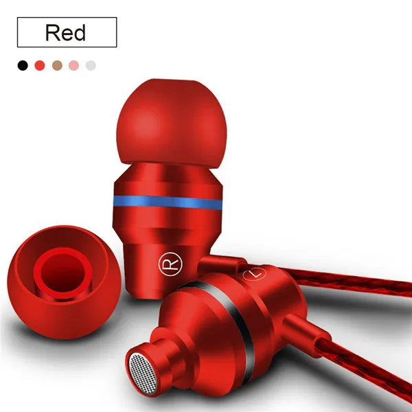 CALETOP, 3,5 мм, Тип C, наушники с динамическим приводом, HiFi, USB-C, наушники-вкладыши, бас, металлическая Спортивная игровая гарнитура с микрофоном для Xiaomi huawei - Цвет: 3.5mm Red