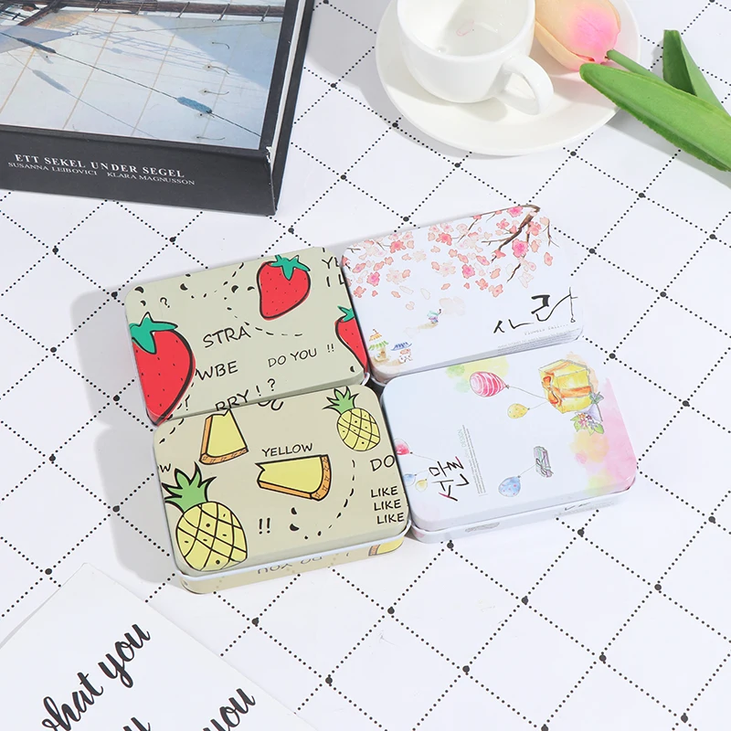 Красочная мини жестяная коробка герметичная банка упаковочные коробки для