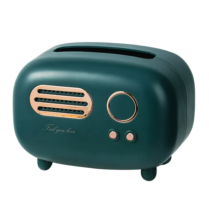 Creative Radio Paper Towel Box Living Room Luxury Home Storage Container Dining Remote Control Tea Table Desk |