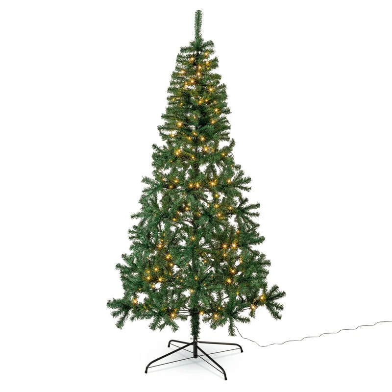 

GY 2.1 M High Green with 180 Lights Christmas Tree Factory Foreign Trade Direct Sales Home Store Holiday Decoration Lighting