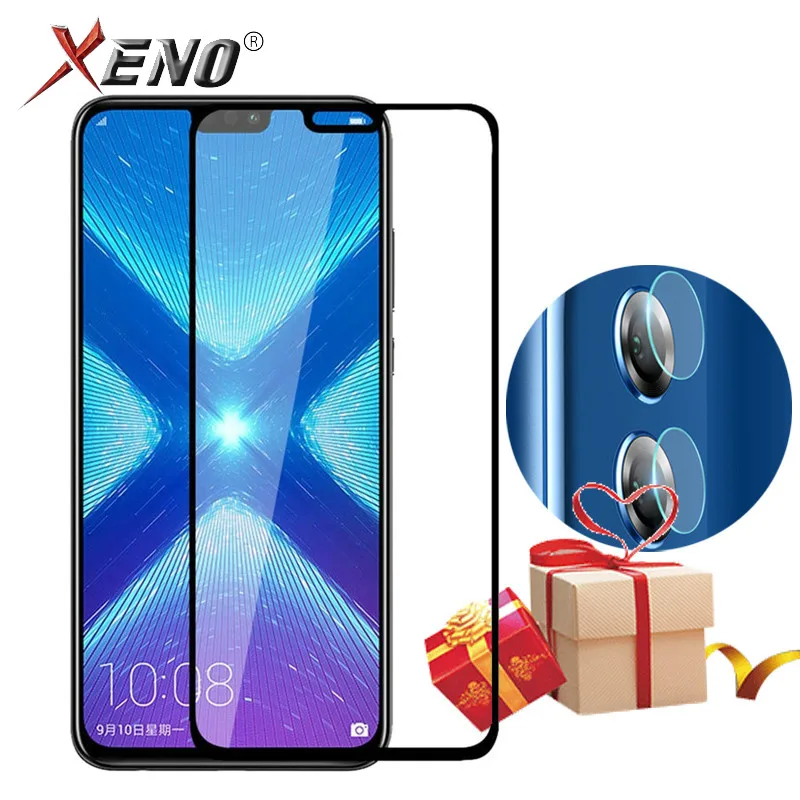 9D полное покрытие из закаленного стекла для huawei Honor 8X Защитная стеклянная пленка