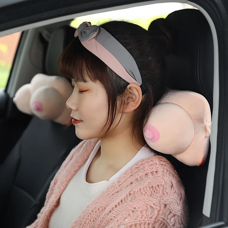 Имитация забавной сексуальной большой груди Автомобильная Подушка Плюшевые