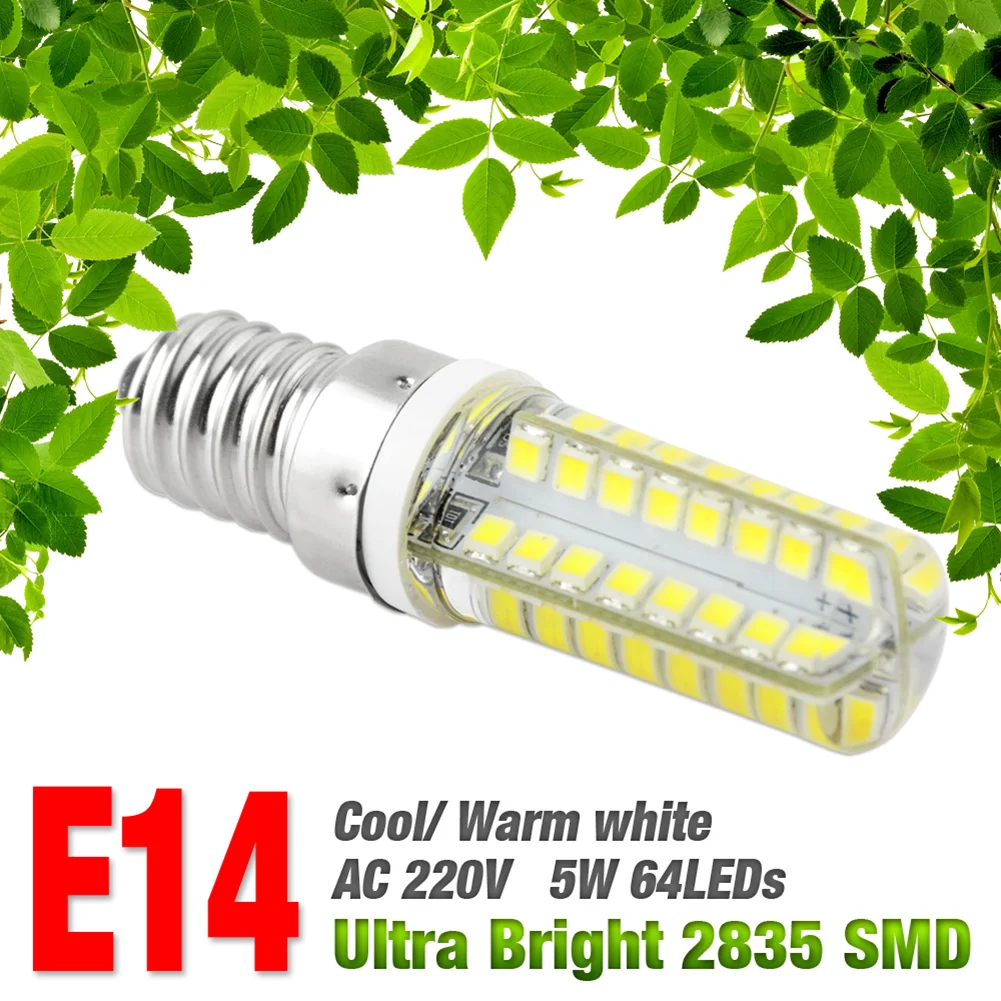 

8pcs/lot E14 2835 Lamp Beads 220V 3.5/5W 32/64 Leds Light Cool Warm White LED Corn Bulb Ultrabright LED Corn Bulb Lamp