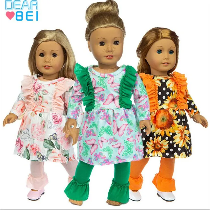 Кукольная юбка для новорожденных аксессуары кукол Подсолнух зеленая желтая