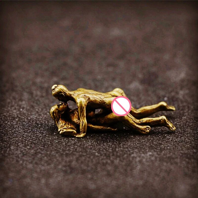 Mini Vintage Brass Sexy Decorative Keychain Ornament Craft Figurines 5 Postures For Home Bar Party Desk Decoration Gift Crafts | Дом и сад