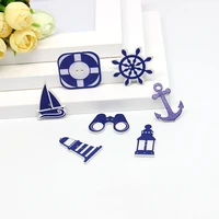 10pcs nautical feel 2 hole wooden buttons scrapbooking crafts diy painting fashion clothing sewing accessories button decoration
