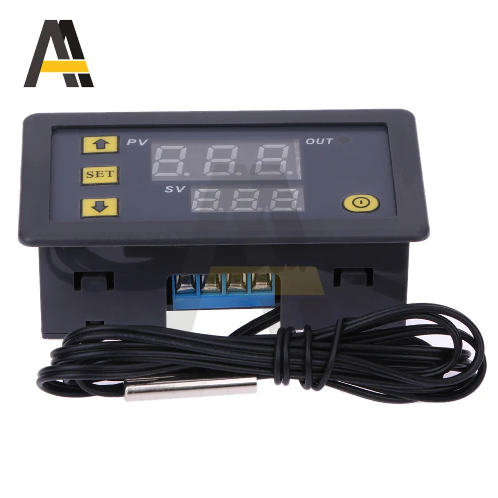 

W3230 Digital Temperature Controller 220V Probe line Thermostat Regulator Heating Cooling Control With Sensor