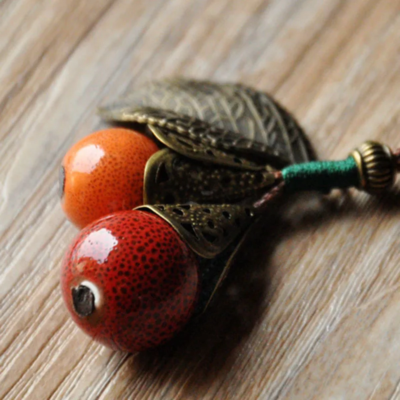 1 шт. классическое женское ожерелье винтажное керамическое колье с бусинами на