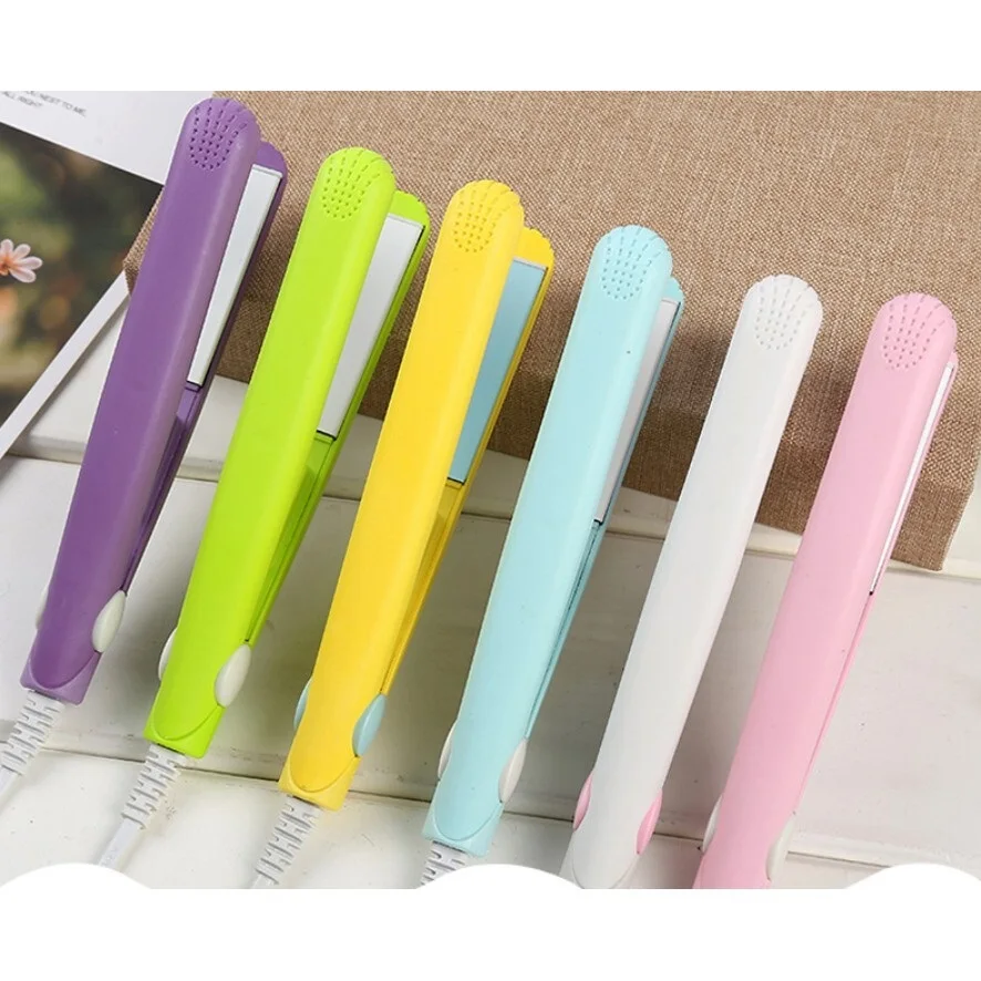 

Ready Stock Mini Straightener Flat Iron 2 In 1 Mini Curler Travel Size Hair Straightener Curler