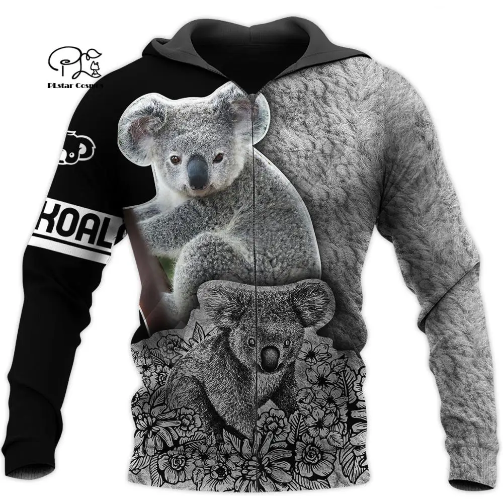 

PLstar Cosmos 3DPrint Love Koala Animals Australia Funny Men/Women Harajuku Streetwear Fashion Zip Hoodie/Sweatshirt/Jacket/a13