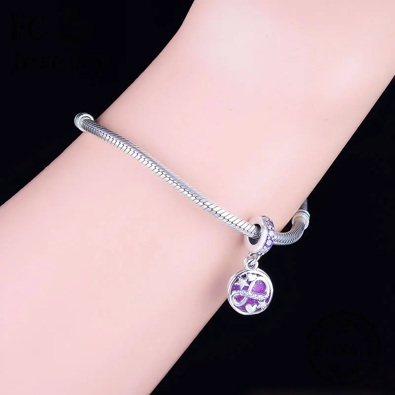 FC ювелирные изделия подходят оригинальный Pan талисман браслет 925 серебро розовый