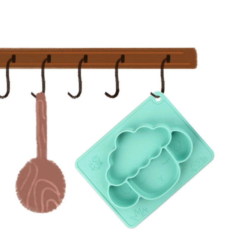 

Baby Food Bowl Food Grade Silicone Feeding Bowl Dining Plate Solid Cute Cartoon Dishes Suction Toddle Training Tableware Kid