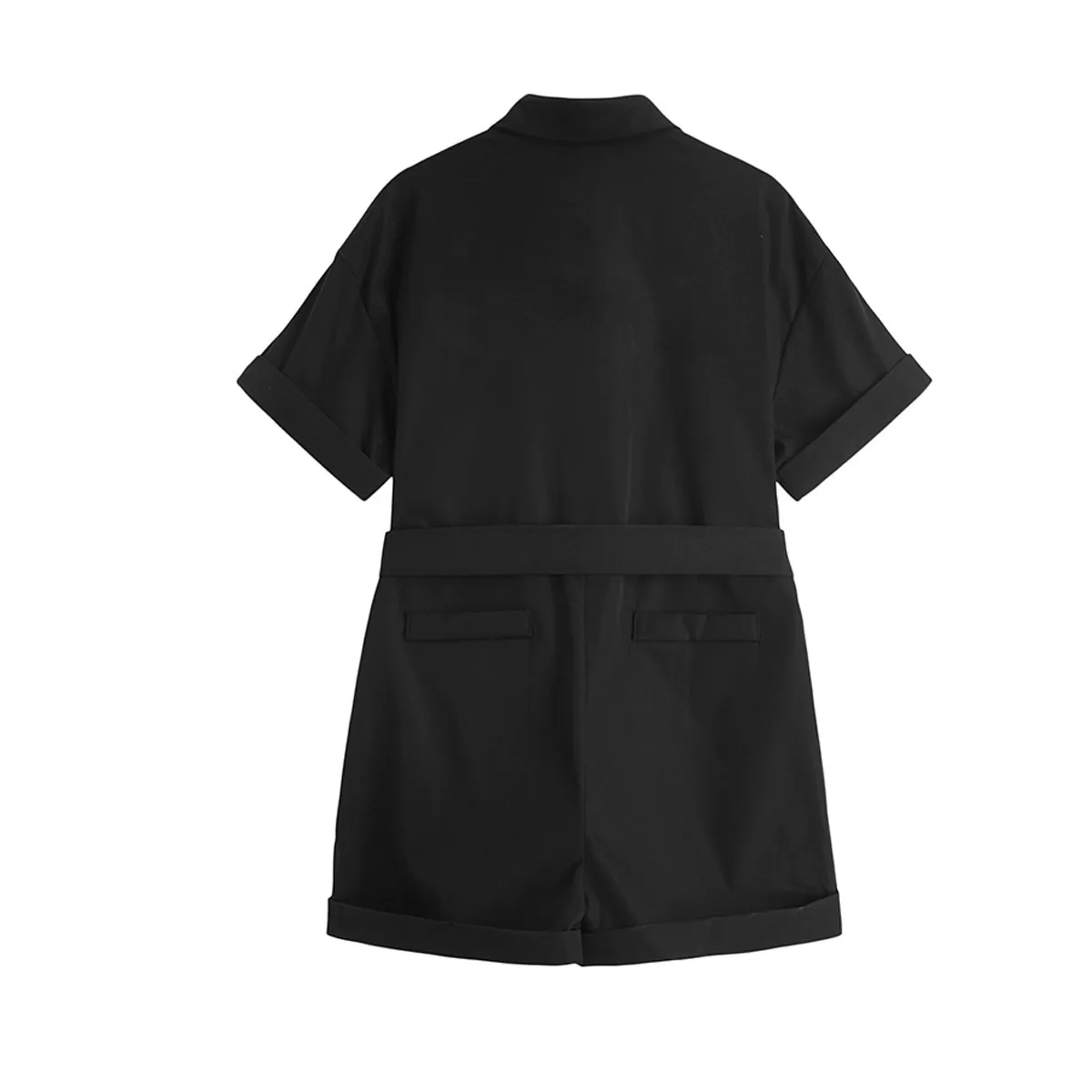 

Black Gothic Jumpsuit Women Korean Harajuku Vintage High Waist Cargo Pants Short Sleeve Tops Streetwear Rompers Suit Clothes