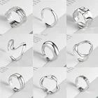 Кольца женские из серебра 2020 пробы, с геометрическим плетением, регулируемые