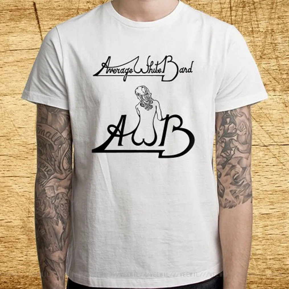 New AWB Average White Band R&B Legend Logo Men's White T-Shirt Size S-3XL High Quality Tops TEE Shirt