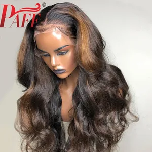 13*4 хайлайтер Омбре светлый цвет #30 кружевные передние человеческие волосы парики тело волна Реми перуанский парик из волос с более темными корнями PAFF